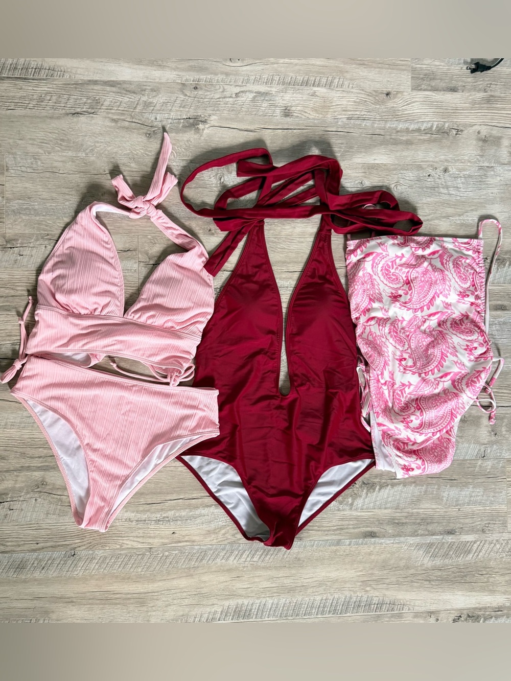 SHEIN Swim Bundle, one-piece and high bikini